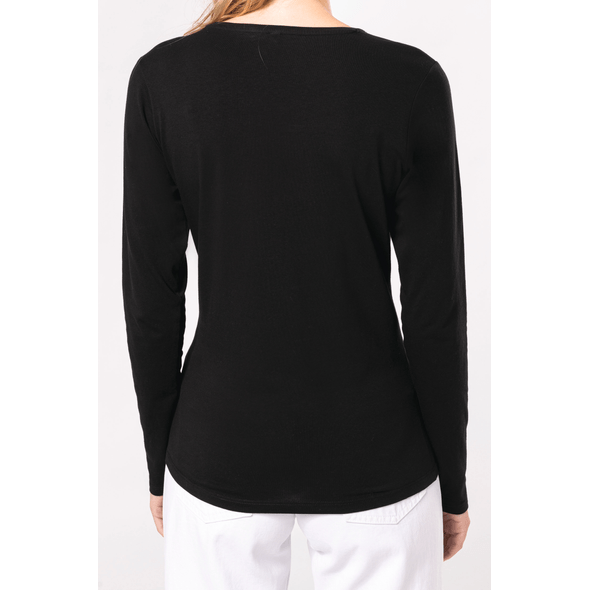 Kariban | Camiseta mujer manga larga cuello redondo